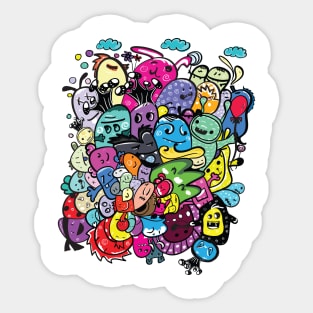 Monster family Sticker